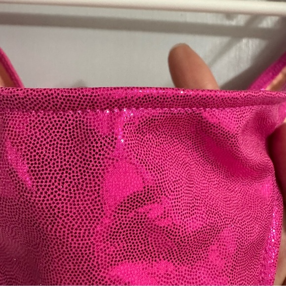 Doll Hot Pink Shimmery Bikini Bottom Swimwear Size Small - Picture 5 of 10